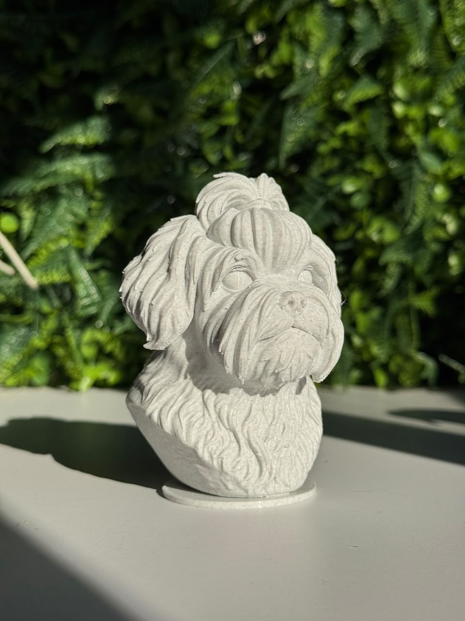 Busto Pet — acabamento Branco. Busto Pet: escultura personalizada em formato de busto de um cachorro
