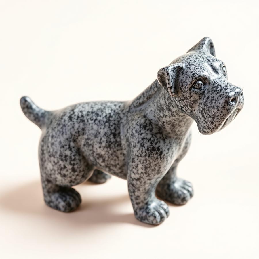 Escultura de pet com acabamento efeito granito