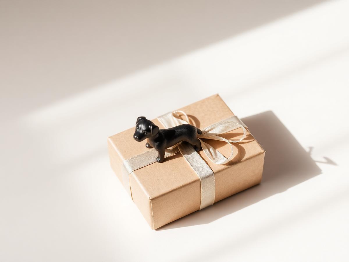 Escultura personalizada de pet embalada como presente